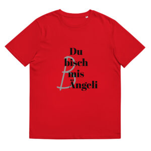 Unisex-Bio-Baumwoll-T-Shirt "Ängeli schwarze Schrift"